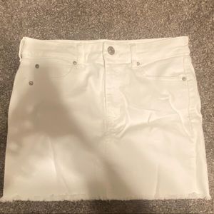 American Eagle White Jean Skirt
